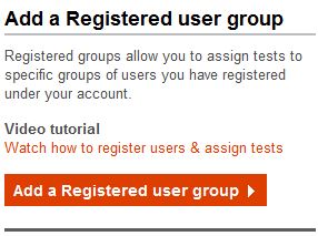 Add a Registered user Group